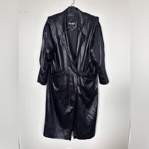 Eloquii Black Trench Coat for Women